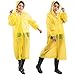 PAXCOO 3 Pcs Portable Raincoat Rain Poncho with Hood and Sleeves in