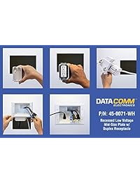 DataComm Electronics Cable ocultar placa Envase dúplex Blanco