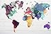 Close Up World map Poster The World in Watercolours (36