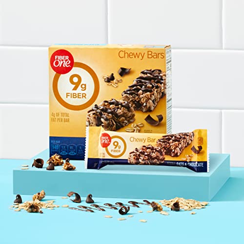 Fiber One Chewy Bars, Oats & Chocolate, Fiber Snacks, 14.1 oz, 10 ct Pricepulse