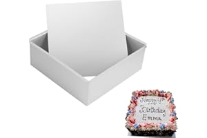 Square Cake Pan 8 Inch Aluminum Square Cheesecake Pan with Removable Bottom Nonstick Bakeware Springformcake Cheesecake Cutte