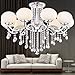 Fushing 20Pcs Chandelier Crystals, Clear Teardrop Crystal Chandelier Pendants Parts Beads, Hanging Crystals for Chandeliers(50mm, Clear)