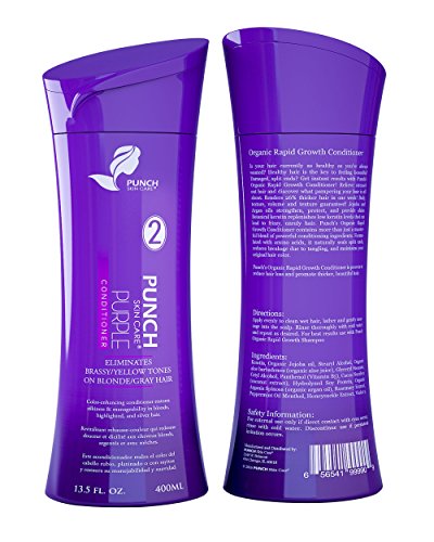 Purple Conditioner for Blonde Hair Color - Neutralizes Unwanted Tones like Brass and Yellow - Perfect for Blonde, Gray, Silver, White, Light Brown, Colour Treated Hairs - Violet Conditioner 13.5 fl oz