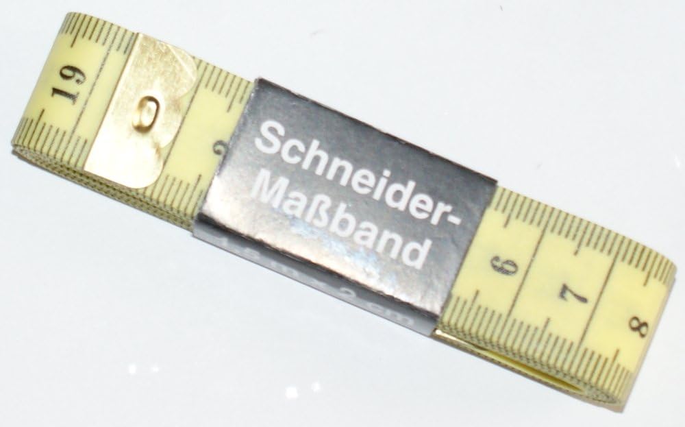 1 x tailor measuring tape, measuring tape, yellow, 150 cm