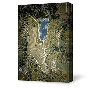 Canvas Wall Art for Living Room,Bedroom Home Artwork Paintings Aerial Photo of Scenery Ready to Hang - 12x18 inches