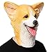 CreepyParty Corgi Dog Mask - Welsh Corgi Halloween Costume Latex