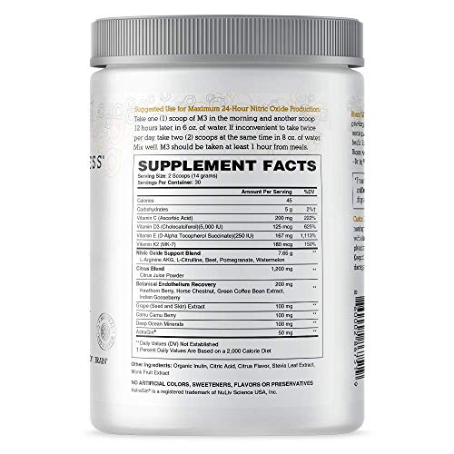 Nitric Oxide Blood Pressure Arginine Supplement Citrulline, Beetroot Super Formula NO Booster