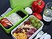 Bento Lunch Box set with Insulating Bag – Snitsla Go – a small convenient Lunch Kit for women men teens - 2 containers - 1 divider - 1 sauce jar with lid - cutlery - all in BPA free plastics – Green