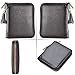 Easyoulife Womens Credit Card Holder Wallet Zip Leather Card Case RFID Blocking (Coffee)