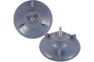 Healifty 2pcs Non-Slip Rubber Suction Cup Feet Pads for Toilet and Shower Chair Legs, Bathroom Stool
