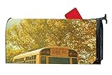 School Bus Nostalgia Magnetic Mailbox Cover