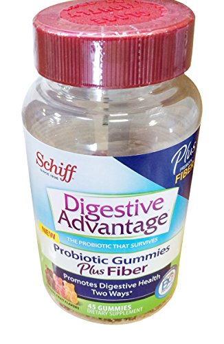 DIGESTIVE ADVANTAGE GUMMIES+FIBER 45 Count (Pack of 2)