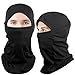 [2-PACK] Dimples Excel Thermal Fleece Ski Balaclava Face Mask for Skiing Snowboarding Motorcycle Cycling Mountaineering Hunting Winter Sport (2 Pack) (Thermal Fleece Version (Black + Black))