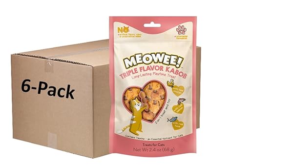 MEOWEE! TRIPLE FLAVOR KABOBS CAT TREAT, 2.4 OUNCE...