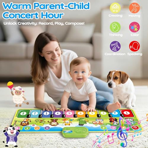 Tapete Musical Infantil Crianças Bebe Tapete Musical Antiderrapante 8 Timbres