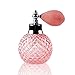 VERY100 Short Spray Atomizer Refillable Vintage Crystal Perfume Bottle Gift (Pink)(100ml)