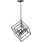 Z-Lite 457-3MB Euclid Chandelier, 3-Light 180 Total Watts, Matte Black