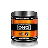 Kaged Muscle C-HCl, Pure Creatine HCl, Patented Creatine Powder - Made in the USA, Unflavored, 75 Servings