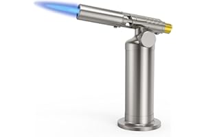 CoYLBod Butane Torch, Professional Metal Micro Torch, Waterproof and Windproof Blow Torch, Refillable & Adjustable Soldering Torch for Jewelry Making, Baking, Cooking (Butane Gas not Included)