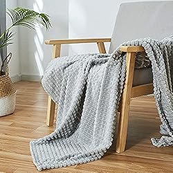 Simple&Opulence Gray Throw Blanket for Couch-Super