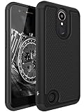 LG K20 V Case, LG K20 Plus Case, LG Harmony Case, LG V5 Case, LG K10 2017 Case, LK [Shock Absorption] Drop Protection Hybrid Armor Defender Protective Case Cover (Black)
