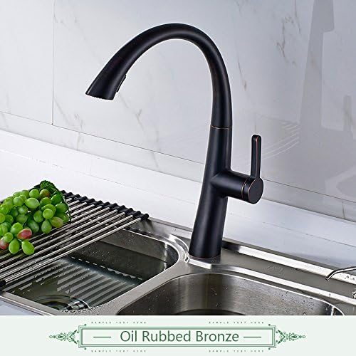 Flg Hot Sale Oil Rubbed Bronze Black Kitchen Faucet Swivel Spout