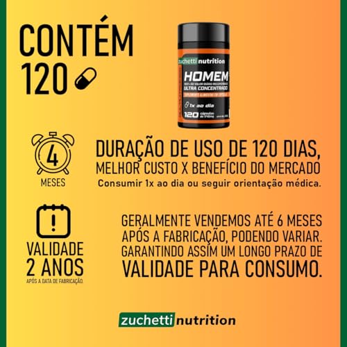 Multivitaminico homem 120 cápsulas polivitaminico Zuchetti nutrition vitamina az homem