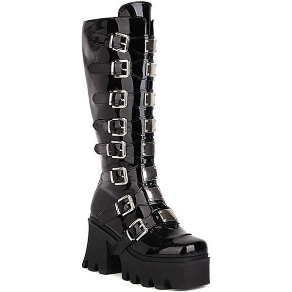 thee greatest botch PUNKY KNIT(サイト完売品) Amazon.com | UniqueStride Womens Chunky Heel Goth Platform