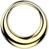 Pierced Owl 16GA 316L Stainless Steel Rounded Thick Hinged Segment Clicker Ring