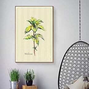Floating Framed for Living Room Bedroom Vintage Green Plant for