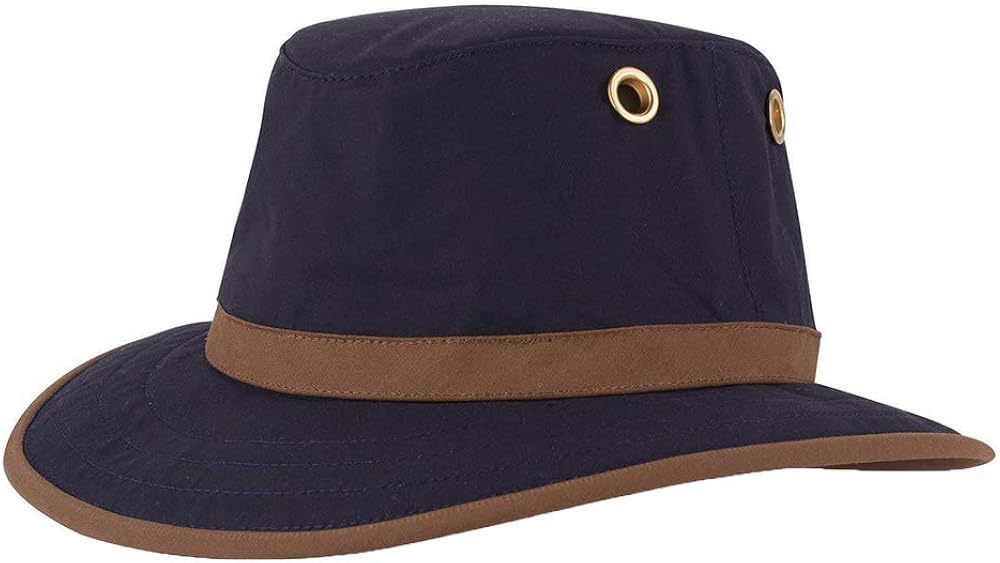 Tilley TWC7 Outback Waxed Cotton Hat NavyTan 7 Amazon.co.uk Clothing