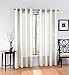 GoodGram 2 Pack Ultra Luxurious High Woven Elegant Sheer Grommet Curtain Panels - Assorted Colors (Ivory)