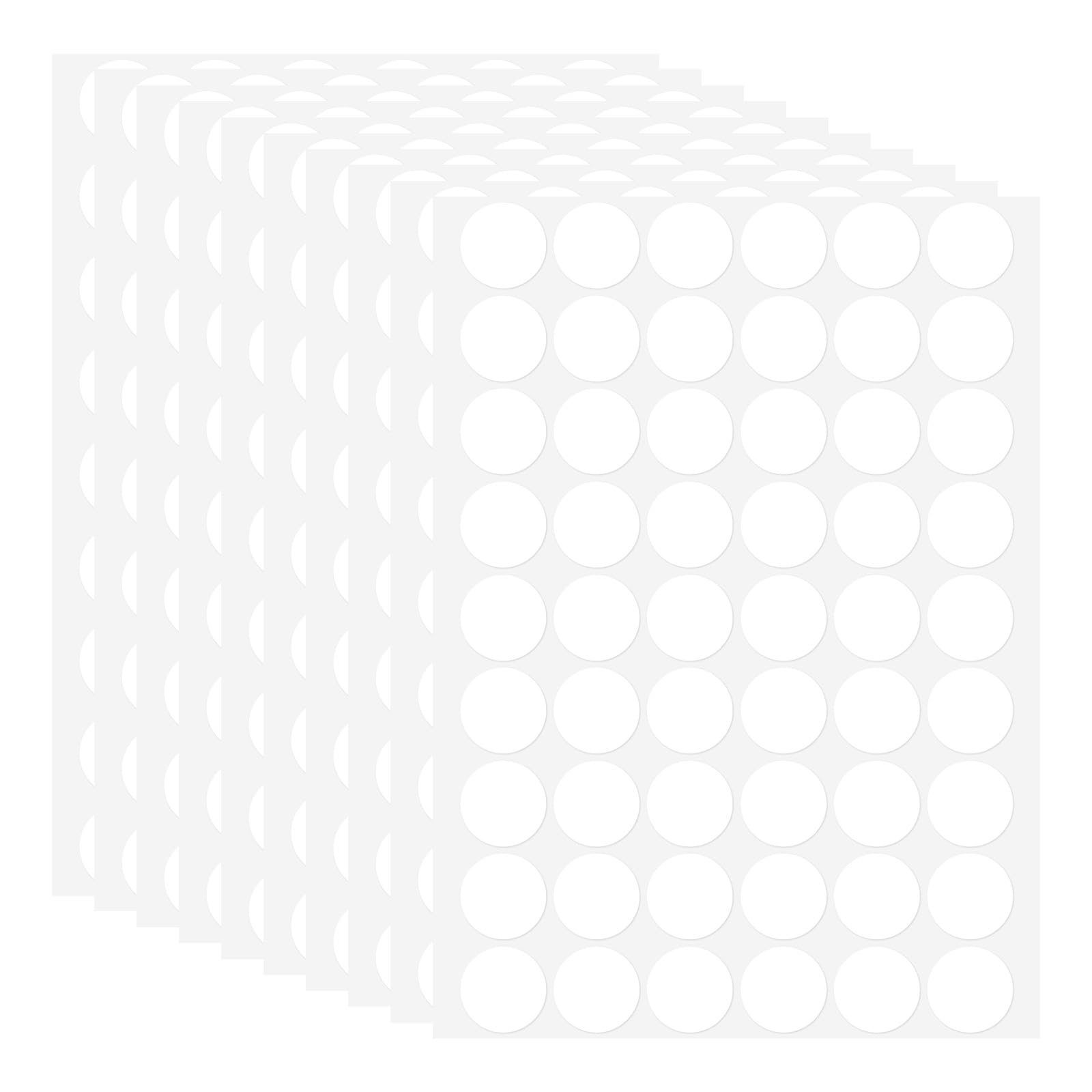 Photo 1 of 10 Sheets(540 Pieces) Round Blank Sticker Labels 1.2 Inch, Removable White Labels Stickers Dots Waterproof Labels Container Labels for Organizing