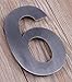 QT Modern House Number - LARGE 8 Inch - Brushed Stainless Steel (Number 6 Six / 9 Nine), Floating Appearance, Easy to install and made of solid 304