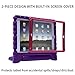 HDE Case for iPad 9.7-inch 2018/2017 Kids Shockproof Bumper Hard Cover Handle Stand w/Built in Screen Protector for New Apple Education iPad 9.7 Inch (6th Gen) / 5th Generation iPad 9.7 Purple Pink