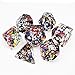 Haxtec Rainbow DND Dice Set 7PCS Polyhedral Confetti Dice for Roleplaying Dice Games Compatible with Dungeons and Dragons-Confetti Dice