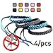 Kinven Original Mosquito Insect Repellent Bracelet Waterproof Natural DEET FREE Insect Repellent Bands, Anti Mosquito Protection Outdoor & Indoor, Adults & Kids, 4 bracelets, in Light Blue/Black