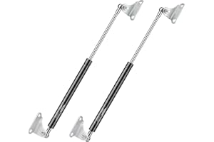 HUOPO 25 Inch 55lb/245N Gas Shock Strut Spring Lift Support for RV Bed Storage Cover Lids Floor Hatch Boat Shed Window Custom Heavy Duty Lid Basement Doors, Set of 2 with L-Type Mounting Brackets