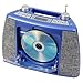 Jensen CD-565BL Black/Blue Sport Handle CD Bluetooth Boombox Portable Bluetooth Music System with CD Player +CD-R/RW & FM Radio with Aux-in & Headphone Jack Line-inthumb 1