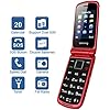 Ushining-Unlocked-Big-Button-Flip-Phone-for-Seniors-Dual-Sim-Free-Clamshell-Pay-as-You-Go-Basic-Mobile-Phones-with-SOS-Button-Loud-Speaker-for-SeniorChristmas-Red Ushining Unlocked Big Button Flip Phone for Seniors, Dual Sim Free Clamshell Pay as You Go Basic Mobile Phones with SOS…