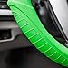 FH Group Universal Fit Silicone with Grip and Pattern Massaging Grip Steering Wheel Cover fits most Cars, SUVs, Trucks, and Vans Green