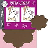 Braza Reusable Breast Petal Top Nipple Covers - Cocoa