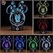 3D Optical Illusion Night Light - 7 LED Color Changing Lamp - Cool Soft Light Safe For Kids - Solution For Nightmares - Disney Minnie Mouse