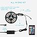 LED Light Strip RGB Strip Lights LED Tape Lights Compatible with Alexa/Google Home Waterproof 12V 5050 RGB Flexible Rope Light Kit Smart Phone APP Remote Controlled Light for Indoor Outdoor Home