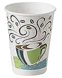 Dixie Disposable Hot Cups, 12 OZ Cups (100 Count) + 100 Black Lids
