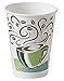 Dixie Perfectouch Disposable Hot Cups, 12 OZ Cups (100 Count) + 100 Black Lids