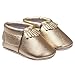 TANGDA Infant Baby Toddler Newborn Leather Soft Sole Tassel Pre-Walkers Shoes Moccasins Slip-on Crib Shoes Golden Size 1 (0-6M)