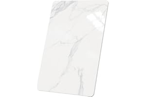 SSTBLEV Rectangle Table Top,35.4 x 23.6 ” White Sintered Stone Tabletop, DIY Replacement & Cover Marble Desktop, Scratch & Wear Resistant, Easy to Clean, Suitable for Indoor & Outdoor