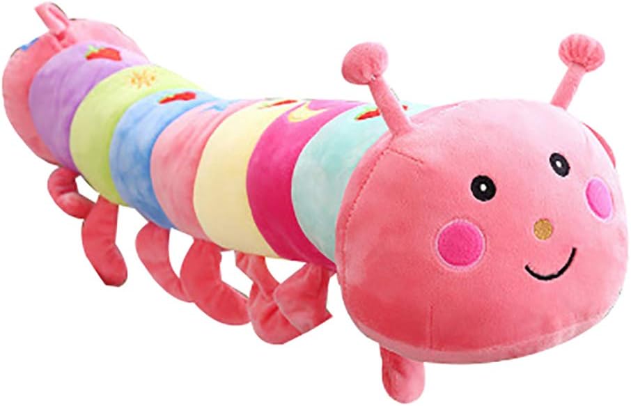 Saniswink - Plukh Toys, The Best Gift for Your Favorite PeopleCartoon Multicolor Caterpillar Plukh Stuffed Toy Throw Pillow Cukhion Kids Gift - Pink