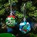 Teresa's Collections 30ct 60mm Joyful Elf Shatterproof Christmas Ball Ornaments Decoration,Themed Tree Skirt(Not Included)